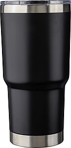 Stainless steel double-walled drinking mug 590 ml Arnold, black