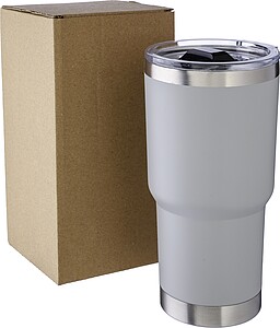 Stainless steel double-walled drinking mug 590 ml Arnold, grey