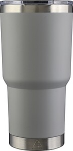 Stainless steel double-walled drinking mug 590 ml Arnold, white
