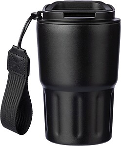 Stainless steel double walled mug Louisa