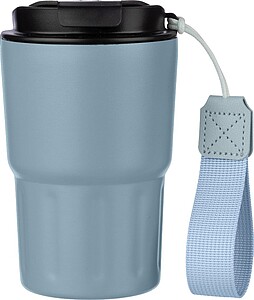 Stainless steel double walled mug Louisa