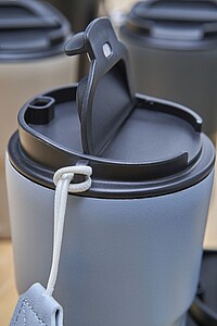 Stainless steel double walled mug Louisa