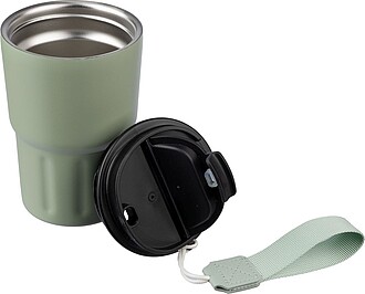 Stainless steel double walled mug Louisa