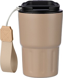 Stainless steel double walled mug Louisa