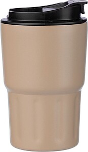 Stainless steel double walled mug Louisa