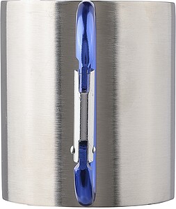 Stainless steel double walled mug Nella, cobalt blue