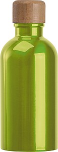 Stainless steel drinking bottle with carabiner, 400ml, light green