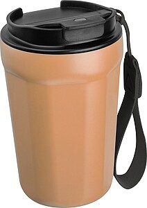 Stainless steel drinking cup, 350ml, beige