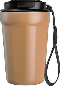 Stainless steel drinking cup, 350ml, beige