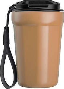 Stainless steel drinking cup, 350ml, beige
