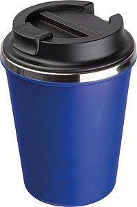 Stainless steel drinking cup 350ml, blue