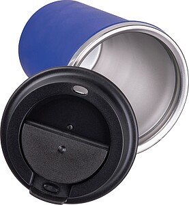 Stainless steel drinking cup 350ml, blue