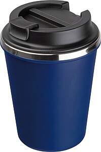 Stainless steel drinking cup 350ml, dark blue