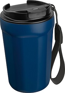 Stainless steel drinking cup, 350ml, dark blue