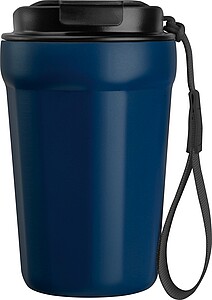Stainless steel drinking cup, 350ml, dark blue