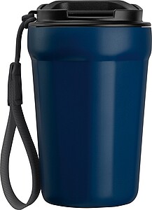 Stainless steel drinking cup, 350ml, dark blue