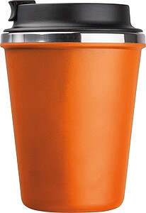 Stainless steel drinking cup 350ml, orange