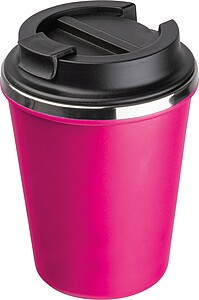 Stainless steel drinking cup 350ml, pink