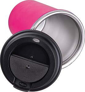 Stainless steel drinking cup 350ml, pink