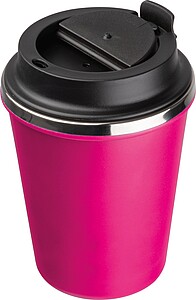 Stainless steel drinking cup 350ml, pink