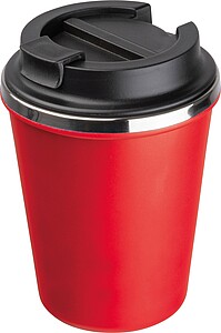 Stainless steel drinking cup 350ml, red