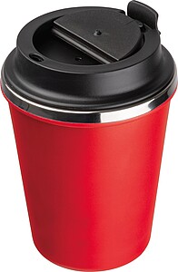 Stainless steel drinking cup 350ml, red