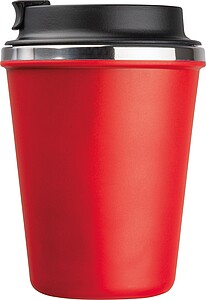 Stainless steel drinking cup 350ml, red