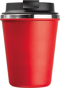 Stainless steel drinking cup 350ml, red