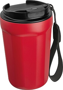 Stainless steel drinking cup, 350ml, red