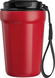 Stainless steel drinking cup, 350ml, red
