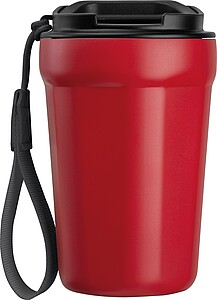 Stainless steel drinking cup, 350ml, red