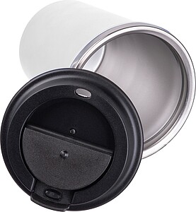 Stainless steel drinking cup 350ml, white