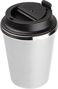 Stainless steel drinking cup 350ml, white