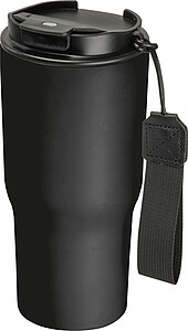 Stainless steel drinking cup, 550ml, black