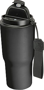 Stainless steel drinking cup, 550ml, black