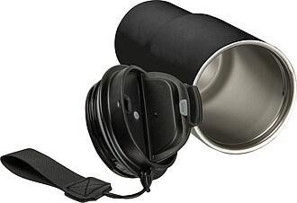 Stainless steel drinking cup, 550ml, black