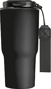 Stainless steel drinking cup, 550ml, black