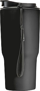 Stainless steel drinking cup, 550ml, black