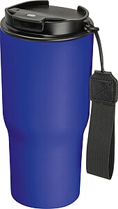 Stainless steel drinking cup, 550ml, blue