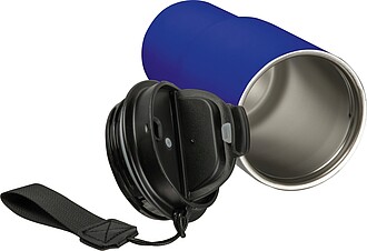 Stainless steel drinking cup, 550ml, blue