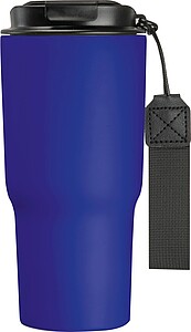 Stainless steel drinking cup, 550ml, blue