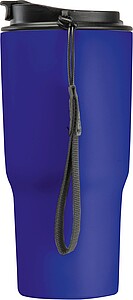 Stainless steel drinking cup, 550ml, blue