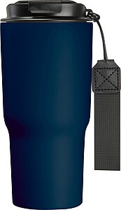 Stainless steel drinking cup, 550ml, dark blue