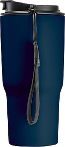 Stainless steel drinking cup, 550ml, dark blue
