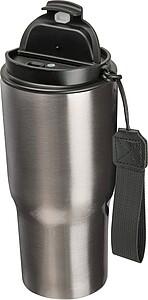 Stainless steel drinking cup, 550ml, grey