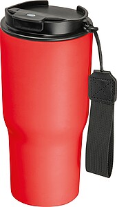 Stainless steel drinking cup, 550ml, red