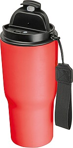 Stainless steel drinking cup, 550ml, red