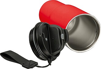 Stainless steel drinking cup, 550ml, red