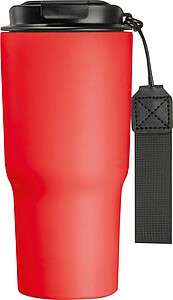 Stainless steel drinking cup, 550ml, red