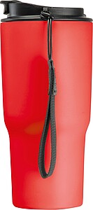 Stainless steel drinking cup, 550ml, red